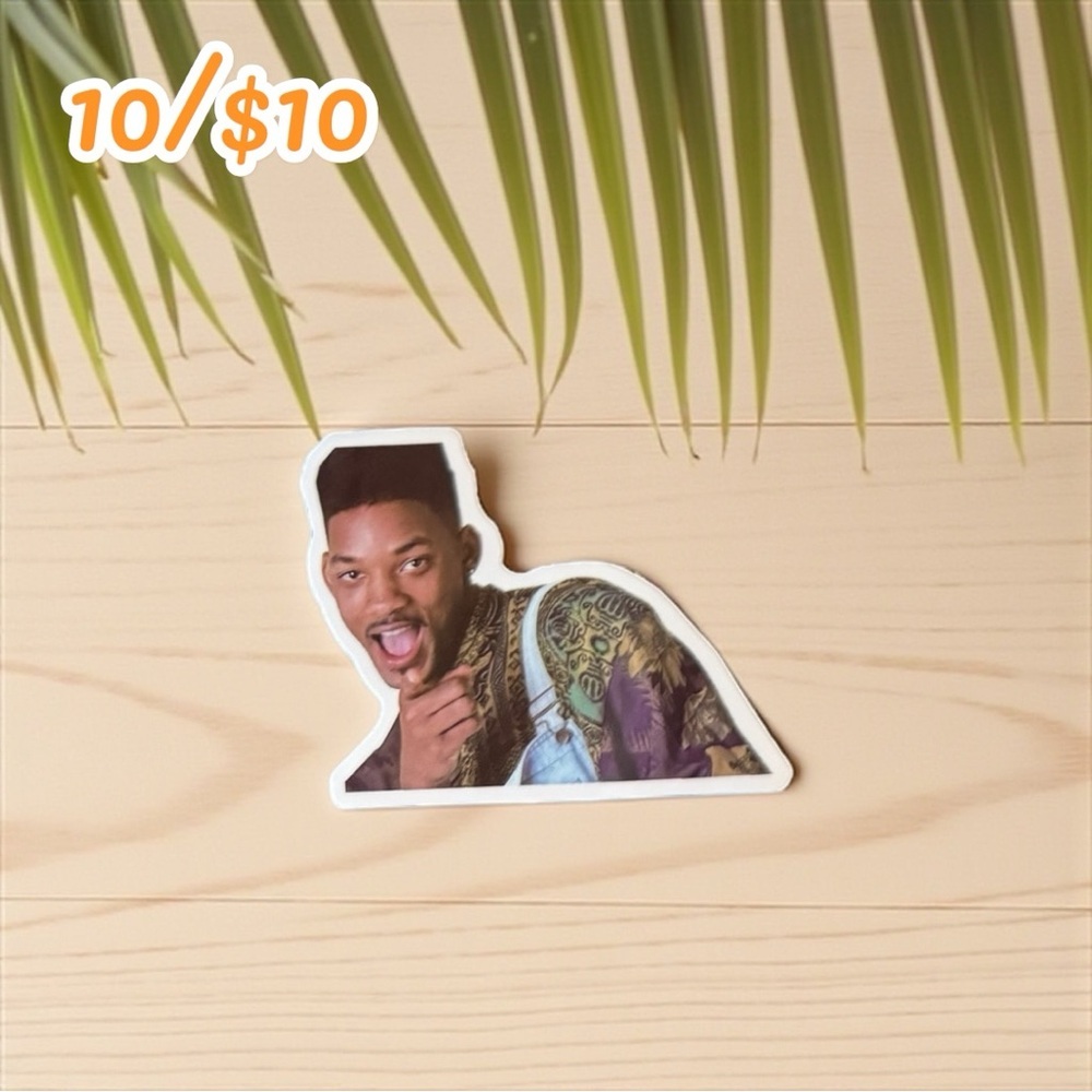 Fresh Prince Will Smith Retro Sticker – 90s TV Throwback Meme - Approximately 3”